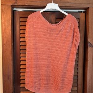 Women's Coral Knit 100%silk Short-Sleeve Pullover Top